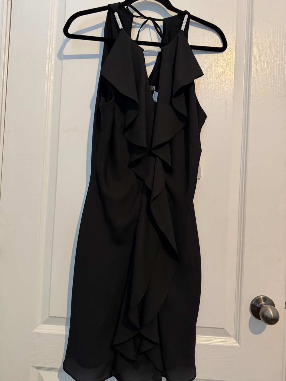 VENUS Black Ruffle Halter Mini Dress - never worn!